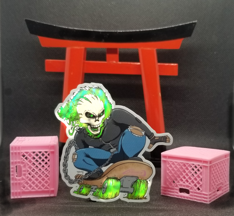 Ghost Skate Rider Sticker (Hollographic)