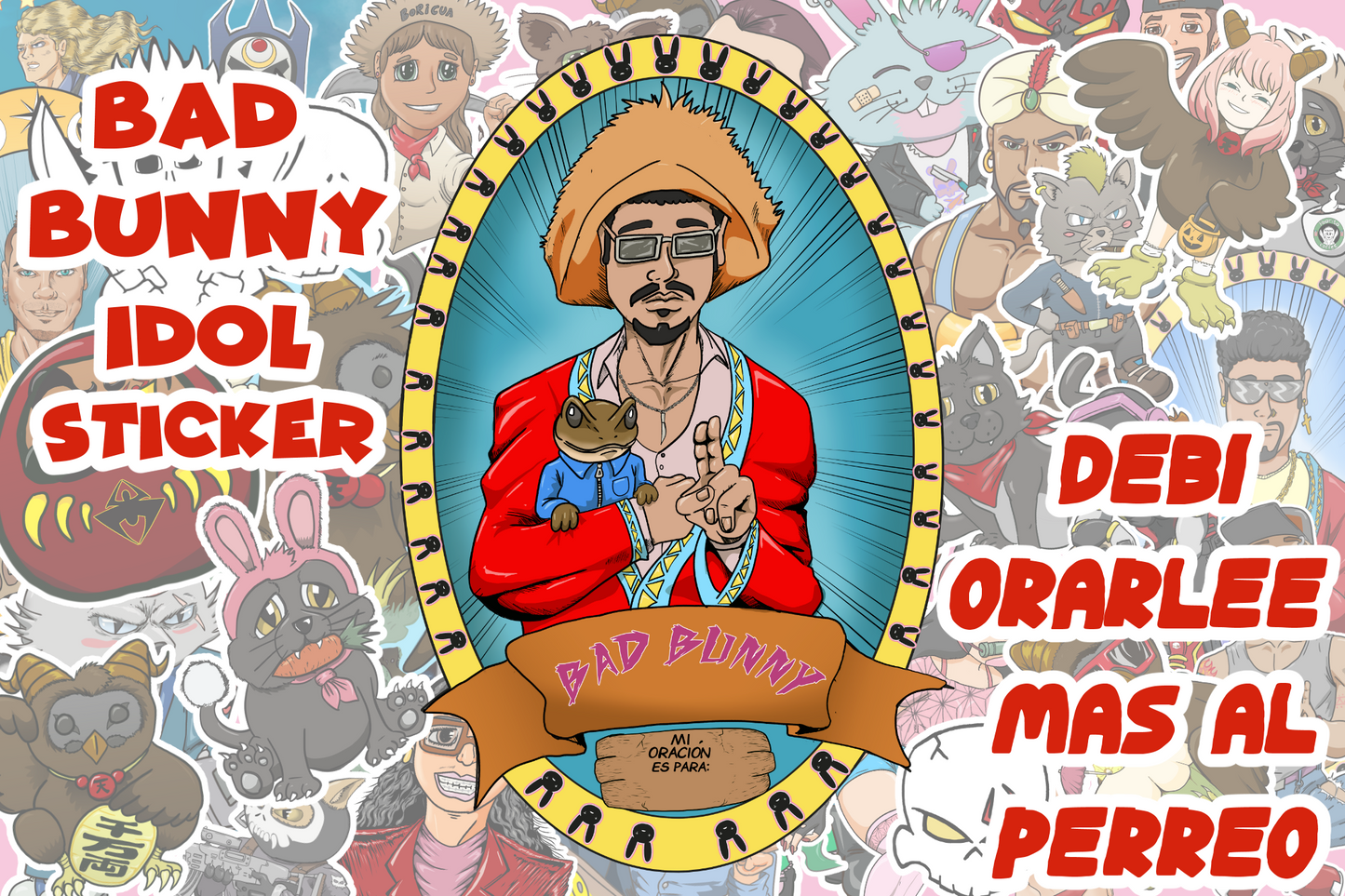 Bad Bunny Candle Idol Sticker