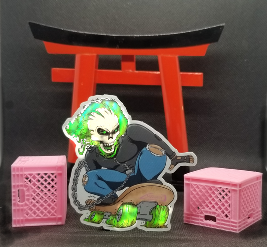 Ghost Skate Rider  Sticker (Hollographic)